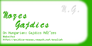 mozes gajdics business card
